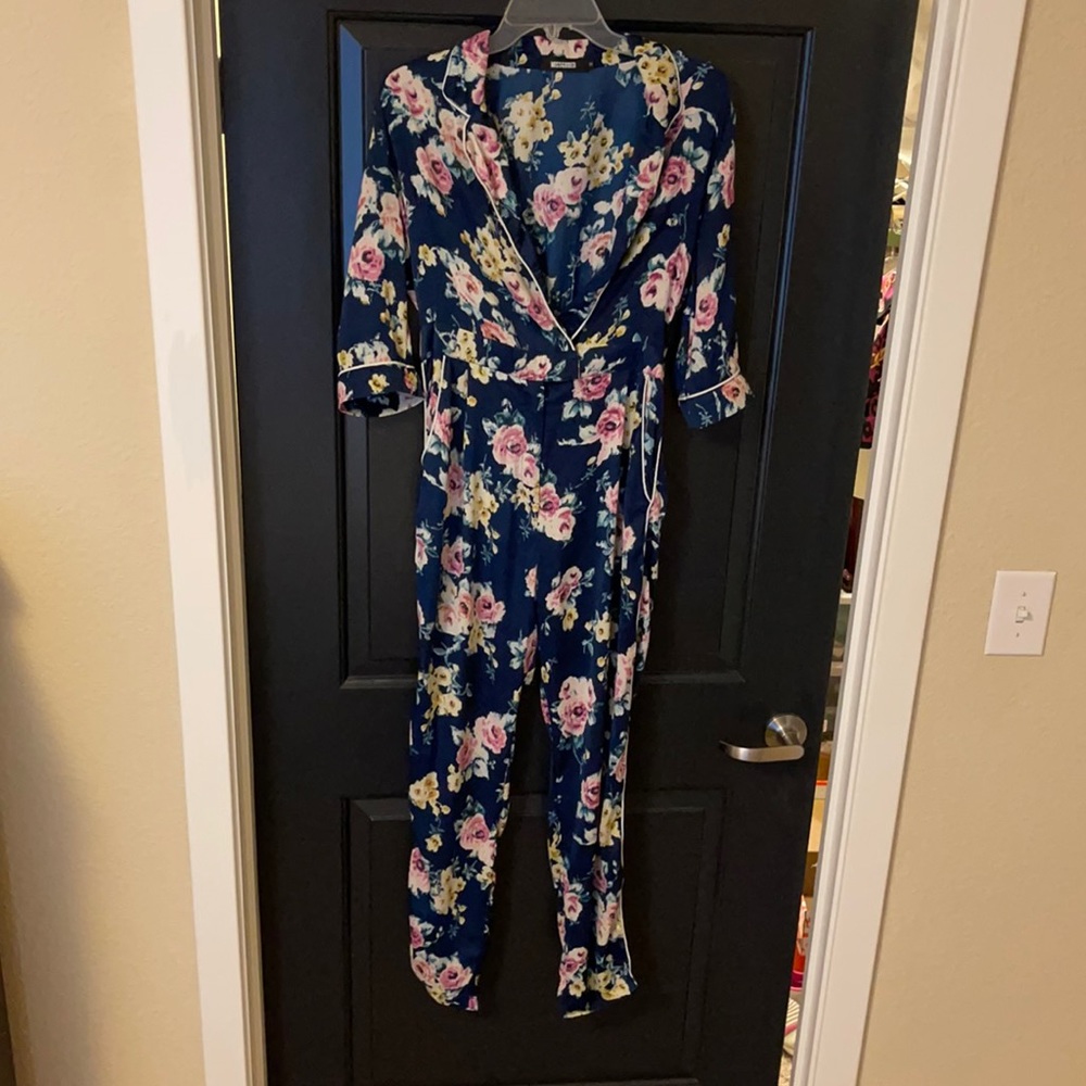 Missguided floral jumpsuit